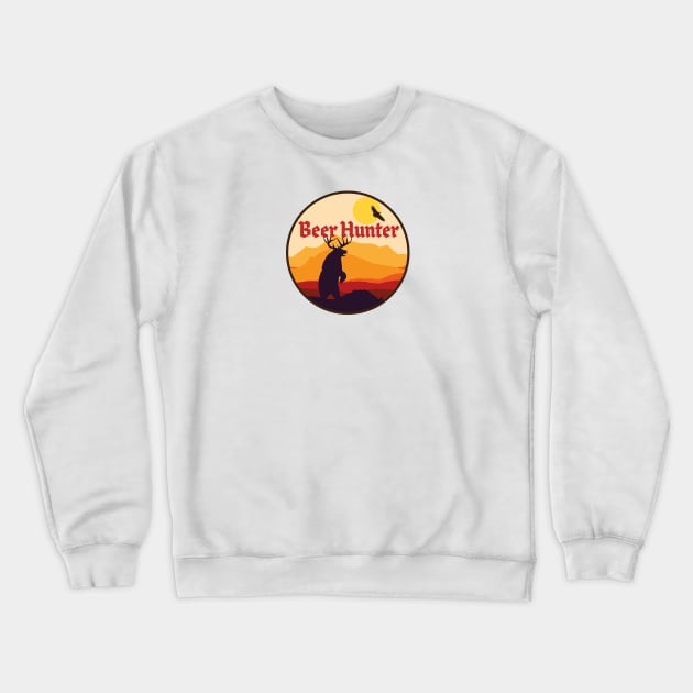 Beer Hunter Crewneck Sweatshirt by GrumpyDog